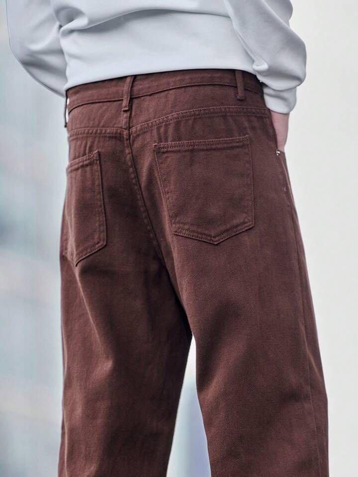 Image of Men's High Rise Denim Jeans Durable Denim Fabric