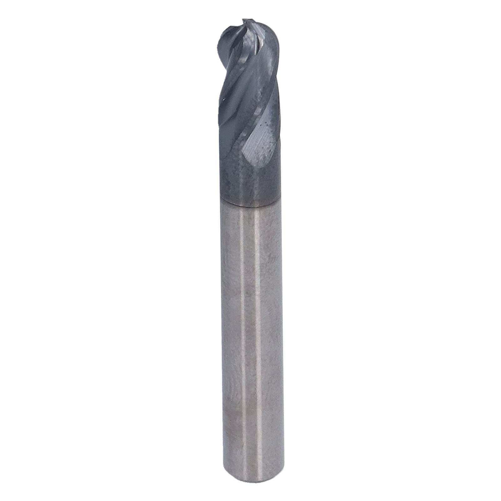 lyrlody Fresa de Punta Esférica de Carburo de Tungsteno, Fresa de 4 Flautas, Broca Enrutadora CNC en Espiral para Acrílico, PVC, Nailon, Resina, Madera, Mármol, Grabado, Recorte, Tallado