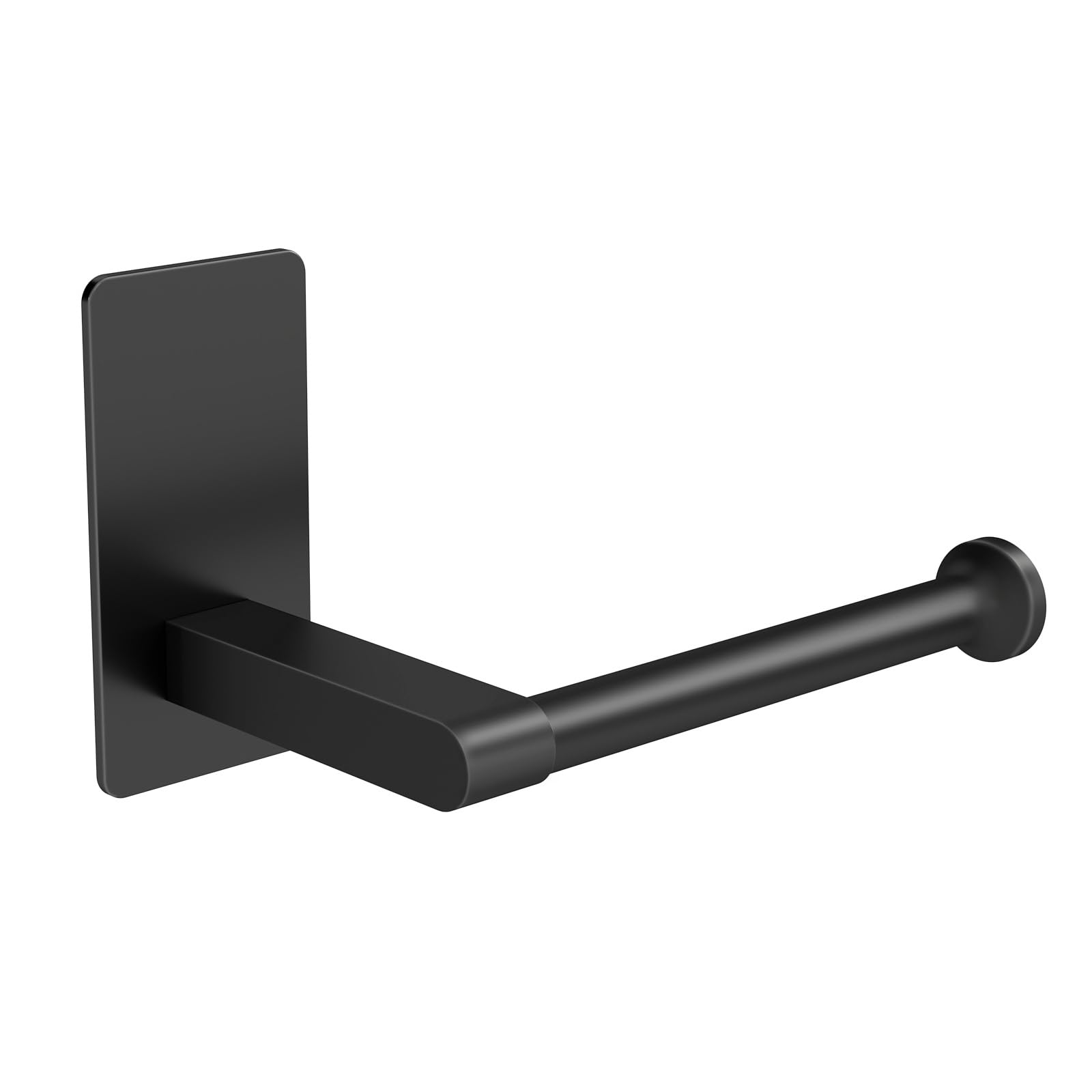 STWWO Toilet Paper Holder Self Adhesive, Extra-Wide Gap, Matte Black