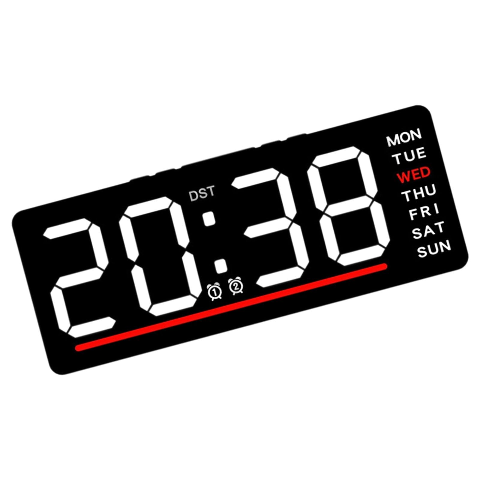 Zxfdsfdbnm Quiet Digital Alarm Clock with Room Thermometers Multiple Color Light Ideal for Light Sleepers Lighting Clock