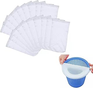 ZARSIO 20 Pack Pool Skimmer Socks Pool Saver Socks Net for Skimmer Basket Ultra Fine Mesh Cleans Debris and Leaves for Swimming Pool Basket