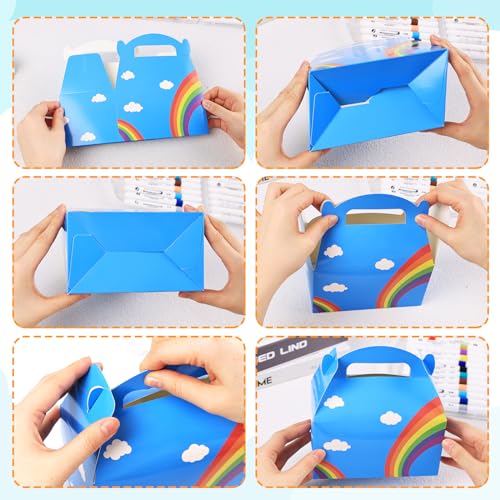 VGOODALL 16PCS Party Favor Boxes, 6.1x3.3x3.5Inch Rainbow Candy Boxes,Assrote Colors for Kids Birthday Party Wedding Decorations - Image 4