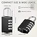 Therwen 100 Pcs 4 Digit Combination Lock Small Combo Locks Keyless Outdoor Waterproof Padlock Luggage Number Locks for Traveling Toolbox Gym Door Locker Suitcases Fence Cabinet, Black