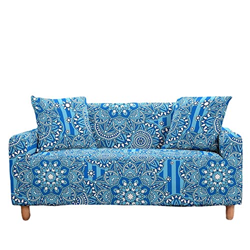 FANSU Fundas de Sofa, Mandalas Estampado Cubierta para Sofá Elástica...