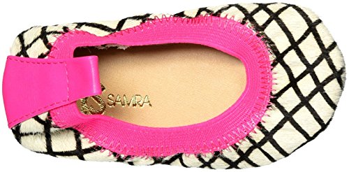 Yosi Samra Unisex-Child Sammie Linear Haircalf Slip on Ballet Flat3