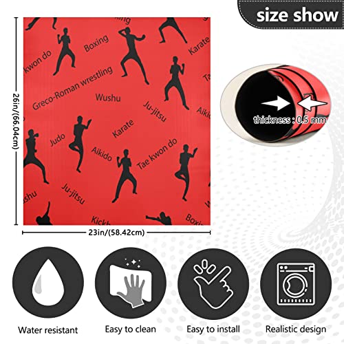 Kong Fu rote Spülmaschinen-Magnetabdeckung für Kühlschrank, Küche, Waschküche, Geschenk, 58,4 x 66 cm