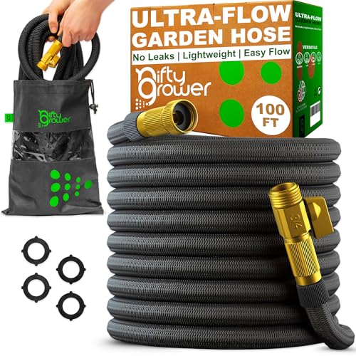 Easy to Use Garden Hose 100 FT, Lightweight and Leak-Proof Heavy-Duty Flexible...