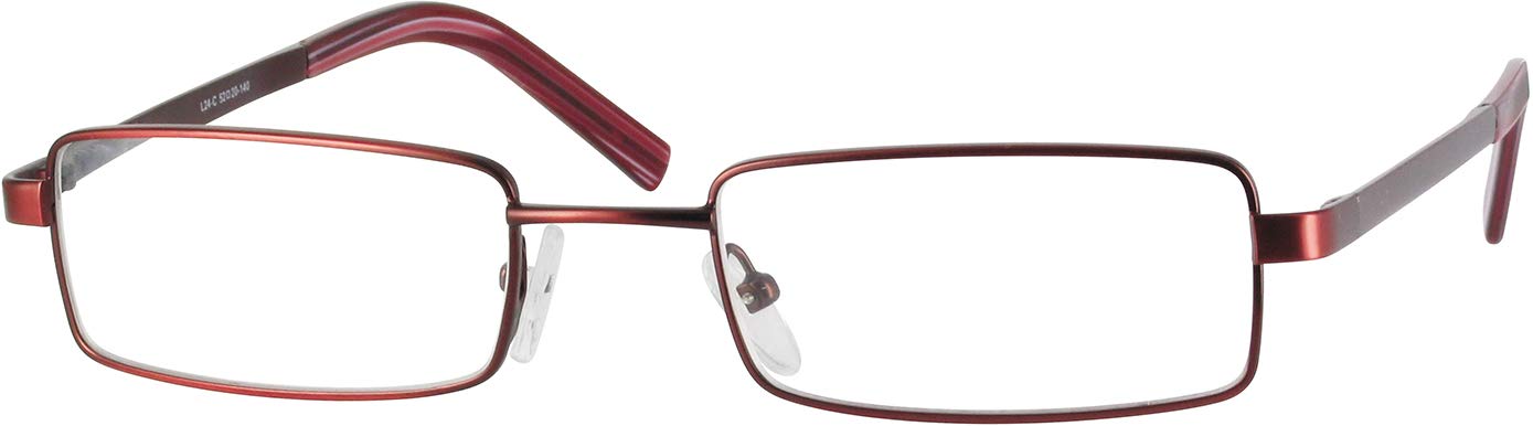 L24 Opticollection Gafas de Lectura metal con Funda Neopreno Hombre | Mujer | Lentes Graduadas para Presbicia: +1/ +1.5/ +2/ +2.5/ +3/ +3.5 (+2.50, Rojo)