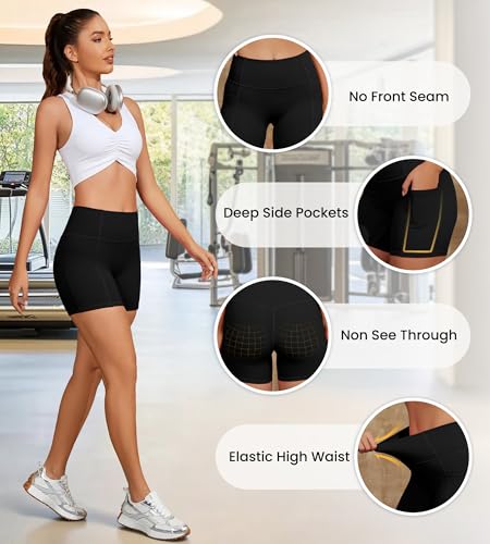 FireSwan Women's High Waist Biker Shorts with Pockets - Use Code N9YK4YKK - Image 5