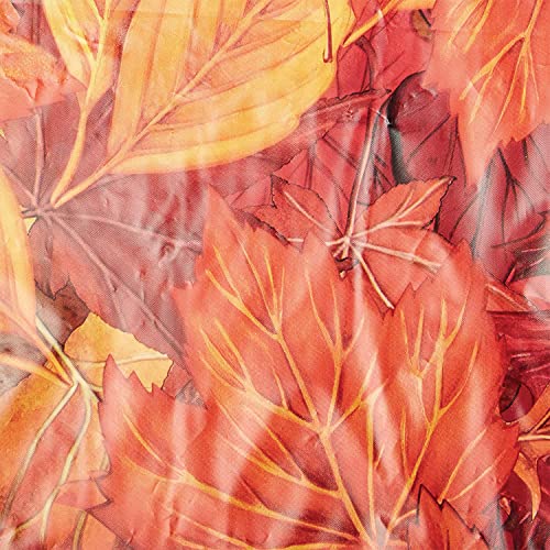 Image of Beistle Fall Leaf Tablecovers, 54 inch x 108 inch, 3 Pieces - Plastic Table Cloth, Rectangular Tablecloth