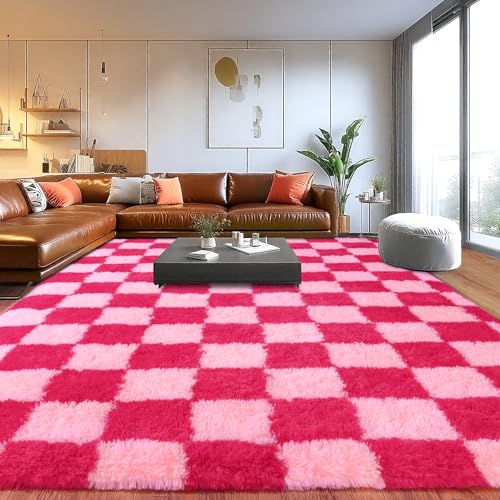 Non-Shedding Area Rug, Living Room Shaggy Carpets, Hige Pile Fuzzy Rugs
