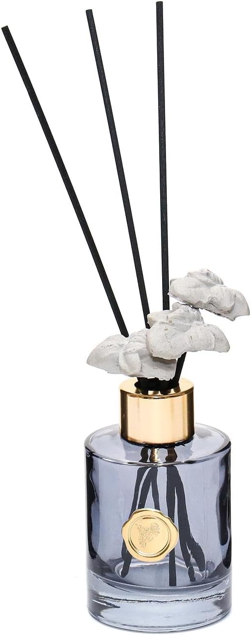 100ml Black Glass Bottle Gold Neck Black Vanilla Room Fragrance