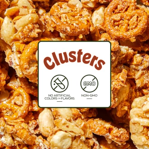 Image of Nature's Garden Clusters Peanut Crunch, 32oz Pouch - Big Chunky Nut & Pretzel Snack Bites with Almonds, Pecans - Crunchy, Nutrient-Dense, Guilt-Free Treats for Adults & Kids
