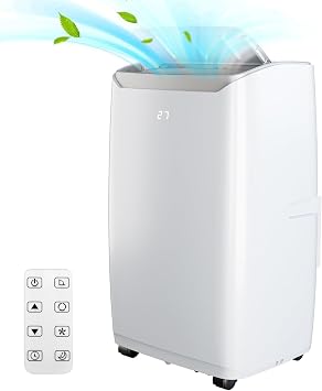 14,000 BTU Portable Air Conditioner 3-in-1, Cools up to 750 Sq.Ft, Smart Portable AC Unit with Dehumidifier & Fan, Quiet Operation, Remote Control, 24H Timer, Window Kit for Large Rooms