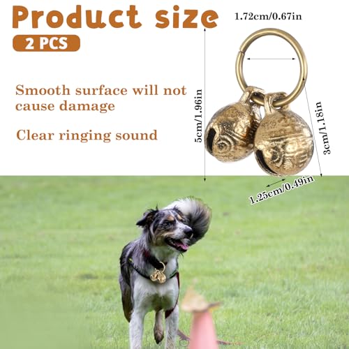 4 Stück Hundeglocke Katzenglocke, Extra Laute Katzen Hundeglocken Messing Haustier Tracker Glocken Halsbandglocke Anti-Verlust-Training Haustier-Anhänger-Zubehör Glocken für kleine Hunde und Katzen