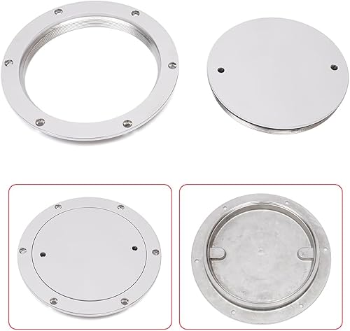 Miniatura 3 de Placa de inspección de acero inoxidable de grado 316, cubierta redonda de escotilla de acceso de barco de 6 pulgadas, placa de cubierta/escotilla de