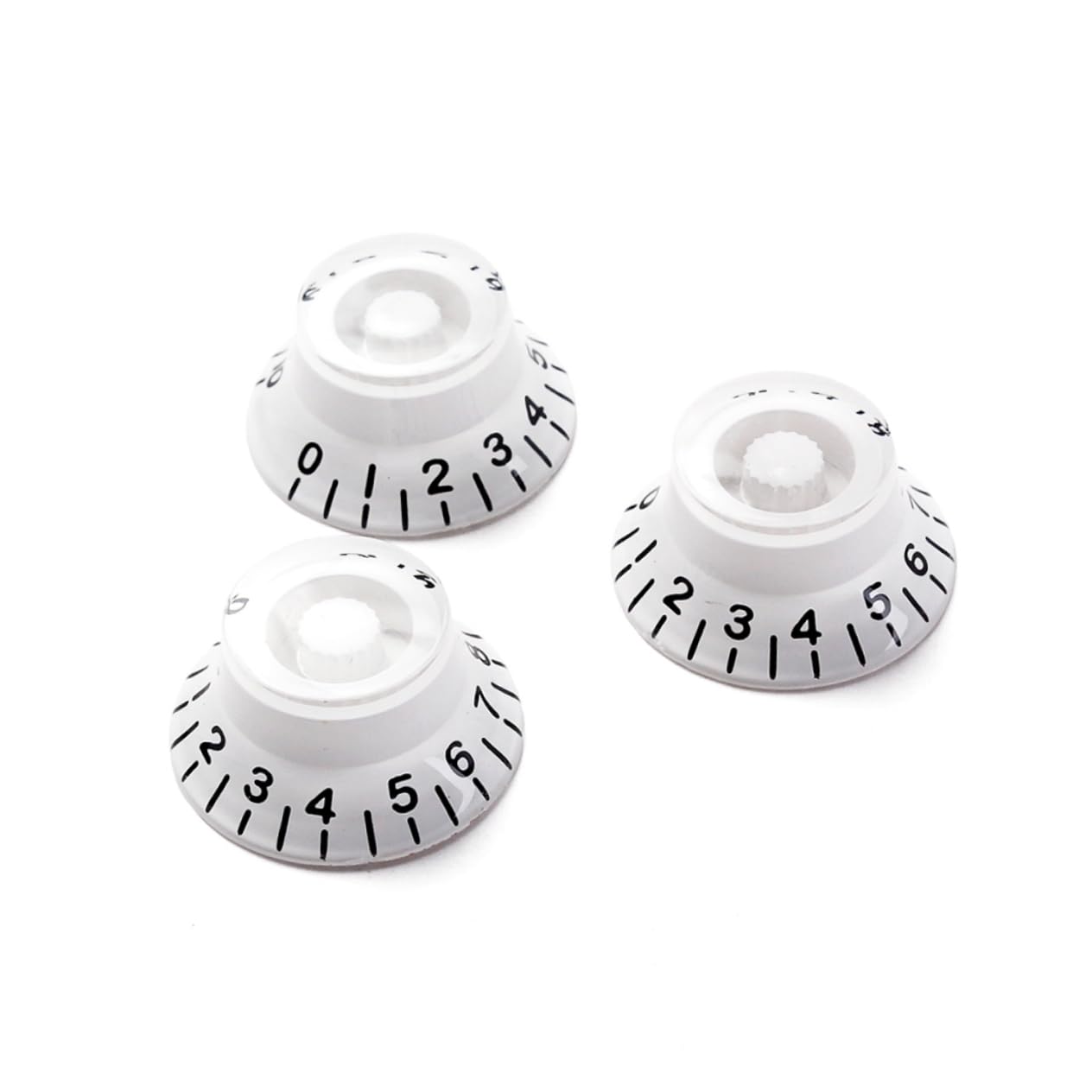 Hemoton Vintage Look Guitar Volume Knobs Acrylic Bass Guitar Control Knobs Black Letters