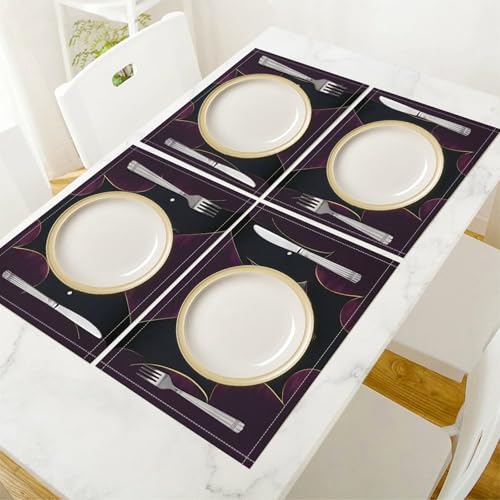 Sets de table antidérapants en lin pour protéger la table des assiettes chaudes - 5