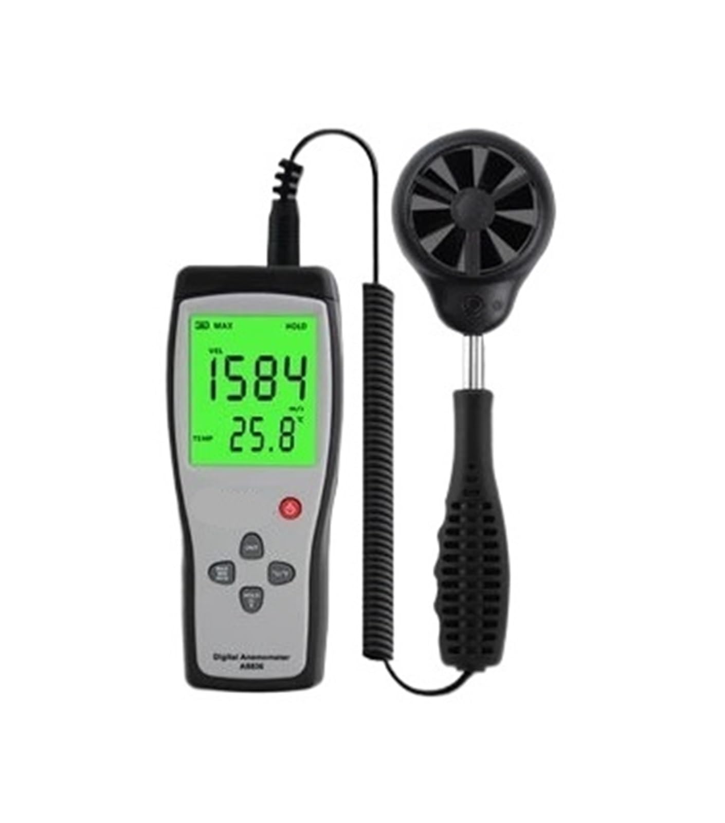Anemometro, Misuratore di velocità del digitale Anemometro Strumento diagnostico temperatura 45 m/s Mantenimento dati