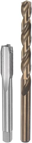 uxcell Juegos de grifos y brocas, M10 x 1 H2 recta flauta máquina de rosca de fresado de rosca, 0.354 in M35 cobalto de acero de alta velocidad