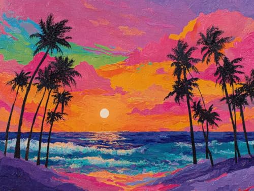 Pintura por números cuadros DIY playa decoración salón taller en casa