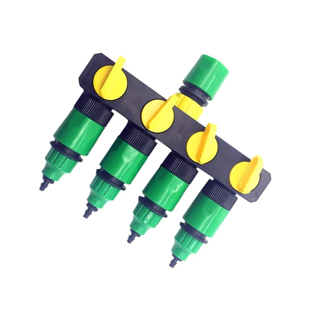 1 Set (6 Pcs) 4 Way Shunt Water Pipe Connector Water Diverter Drip Garden Irrigation 4/7 Or 8/11 Hose Connector Fitting (Diameter : 1 set)