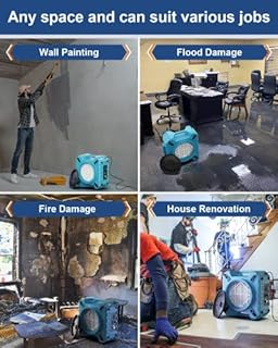 ALORAIR PureAiro HEPA Pro 870 Air Scrubber 3-Stage Filtration,Negative Machine Air Scrubber | Professional Water Damage Restoration for Air Cleaner | up to 550 CFM