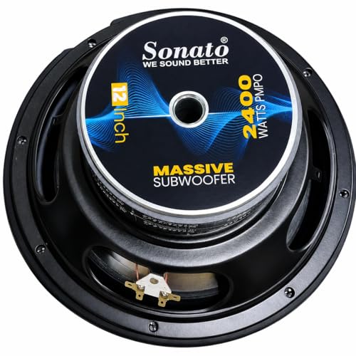 Image of SONATO Speaker 12 Inch Subwoofer, Double Magnet, 155 /20 Rubber, Imported Ideal :AMPLIFER, Home Theatre, CAR Audio