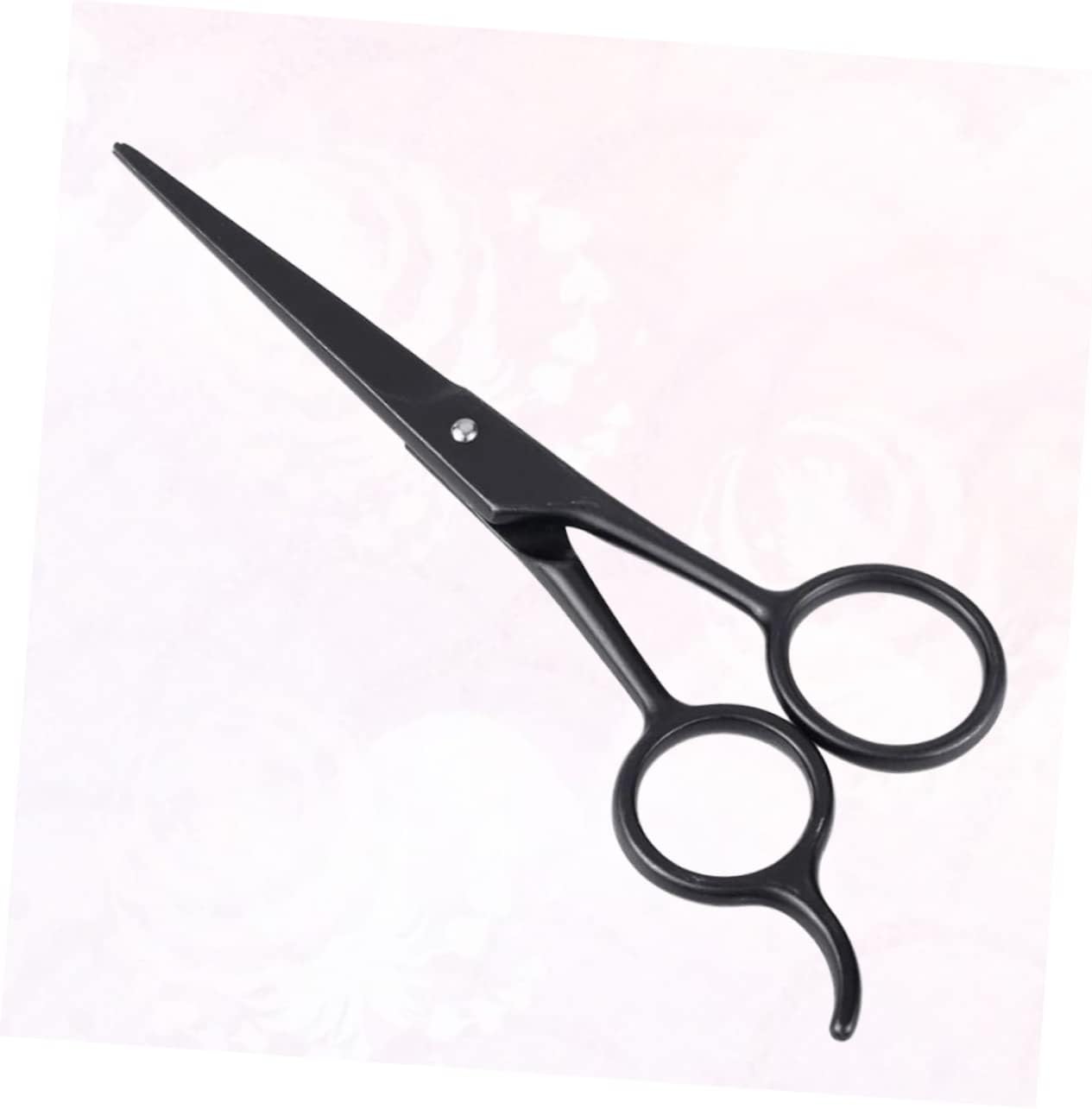 Stainless Steel Beard and Eyebrow Scissors Professional Grooming Tool for Men Black Hairdressing Scissors for Precision Beard Care and Daily Use