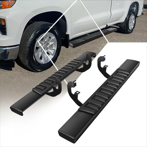 Estribos laterales de aluminio negro 6" para Silverado miniatura 1