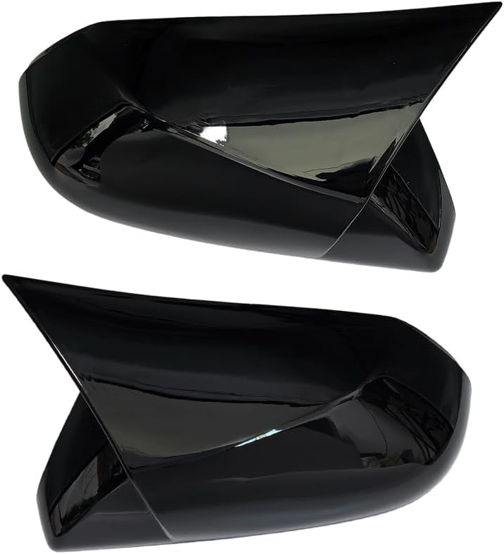 Ox Horn Side Rearview Mirror Cover Compatible with Toyota Camry 2018 2019 2020 2021 2022 2023 2024 2025 Door Side Mirror Trim Cover (Bright Black)