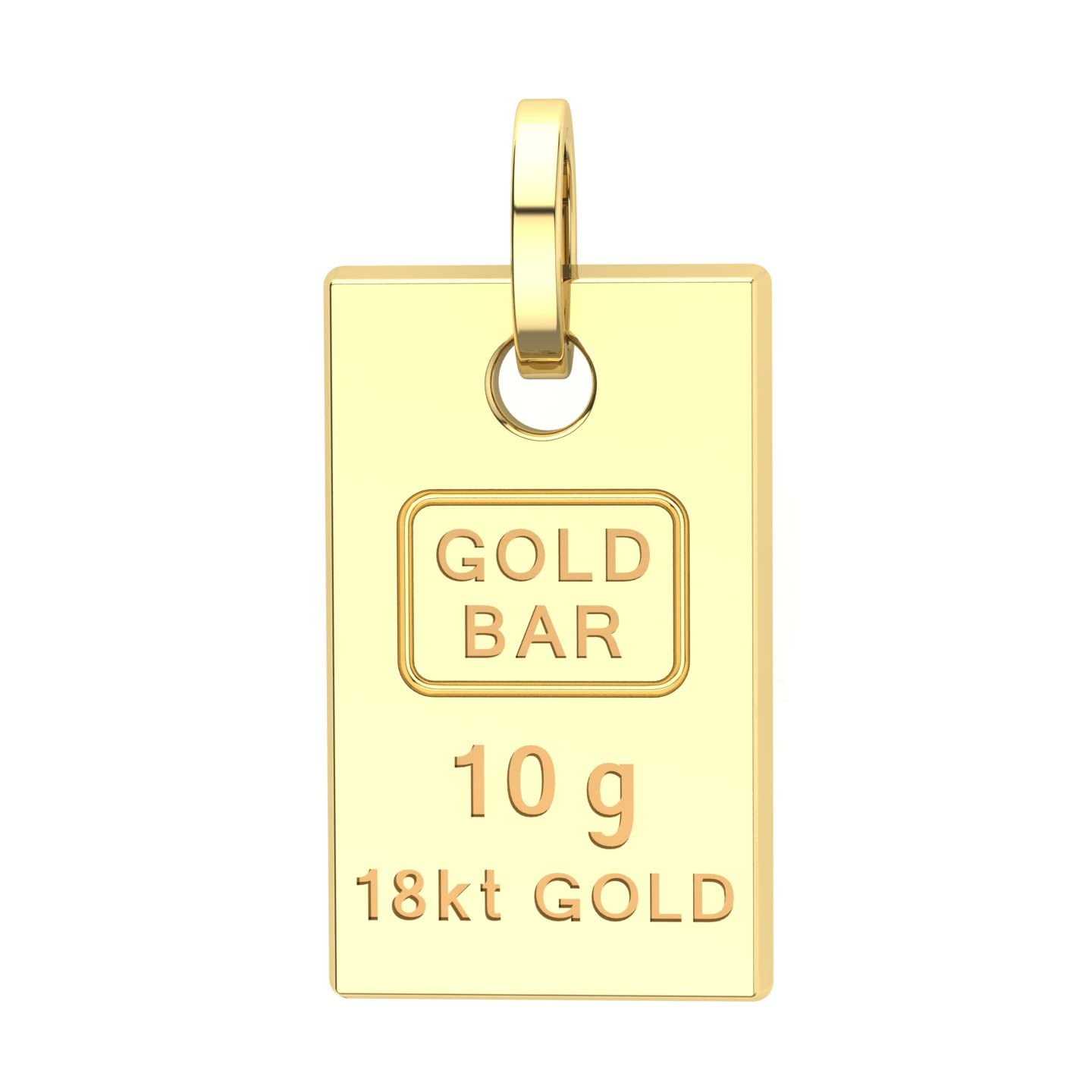 sayes.com Lingotto Pendente Gioiello in oro 18 karati personalizzabile - da 5 o 10 grammi in oro bianco, giallo o rosa
