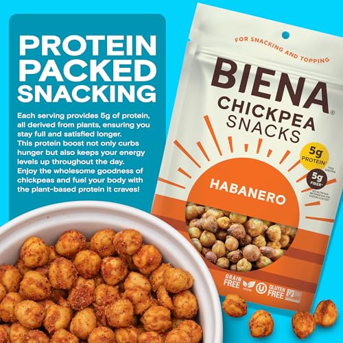 image for BIENA Chickpea Snacks - Crunchy Roasted Chickpeas - High Fiber Vegan P