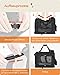 Feandrea Hundebox faltbar, Transportbox Hund, S, Hundetasche, Oxford-Gewebe, Netzstoff, atmungsaktiv tragbar transportabel, Metallrahmen, mit Griffen, Taschen, 50 x 35 x 35 cm, schwarz PDC50H