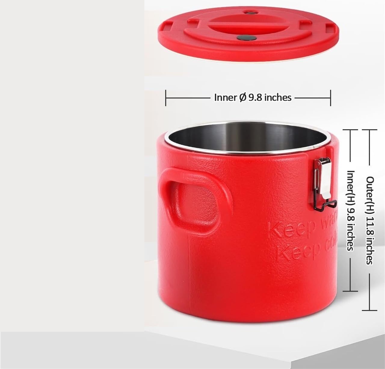 Dispensador de Bebidas isotérmico, 10 litros, dispensador de Acero Inoxidable para Bebidas frías y Calientes, Ideal para té, café, Zumo, Agua y Leche.