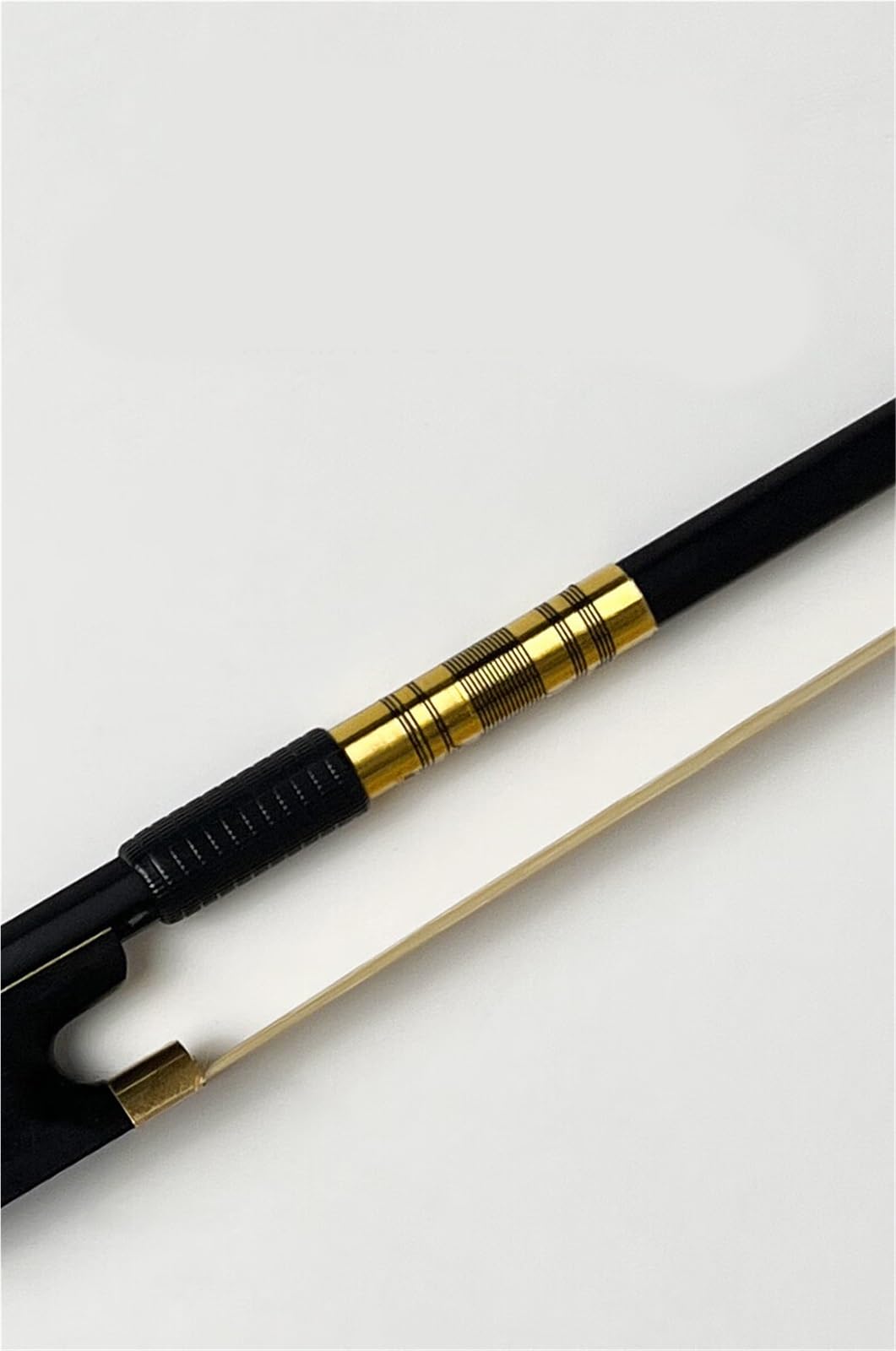 Professioneller Geigenbogen Reiner schwarzer Geigenbogen aus Kohlefaser Bratschenbogen runder Bogen natürliches Rosshaar professioneller Geigenbogen(Viola bow)