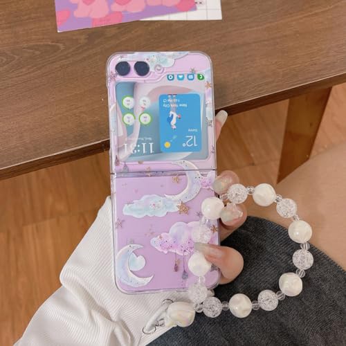 Coque antichoc Samsung Z Flip 5 transparente anti-chute à fleur