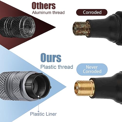 image for AQUAOK Tire Valve Stem Caps - 4 Pack Anti-Corrosion Premium Anodized A