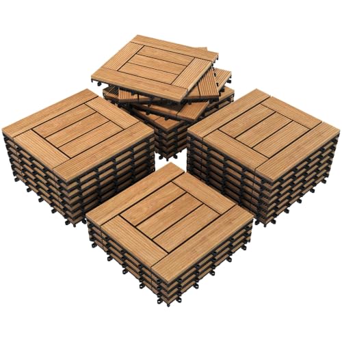 Yaheetech Fir Wood Patio Tiles