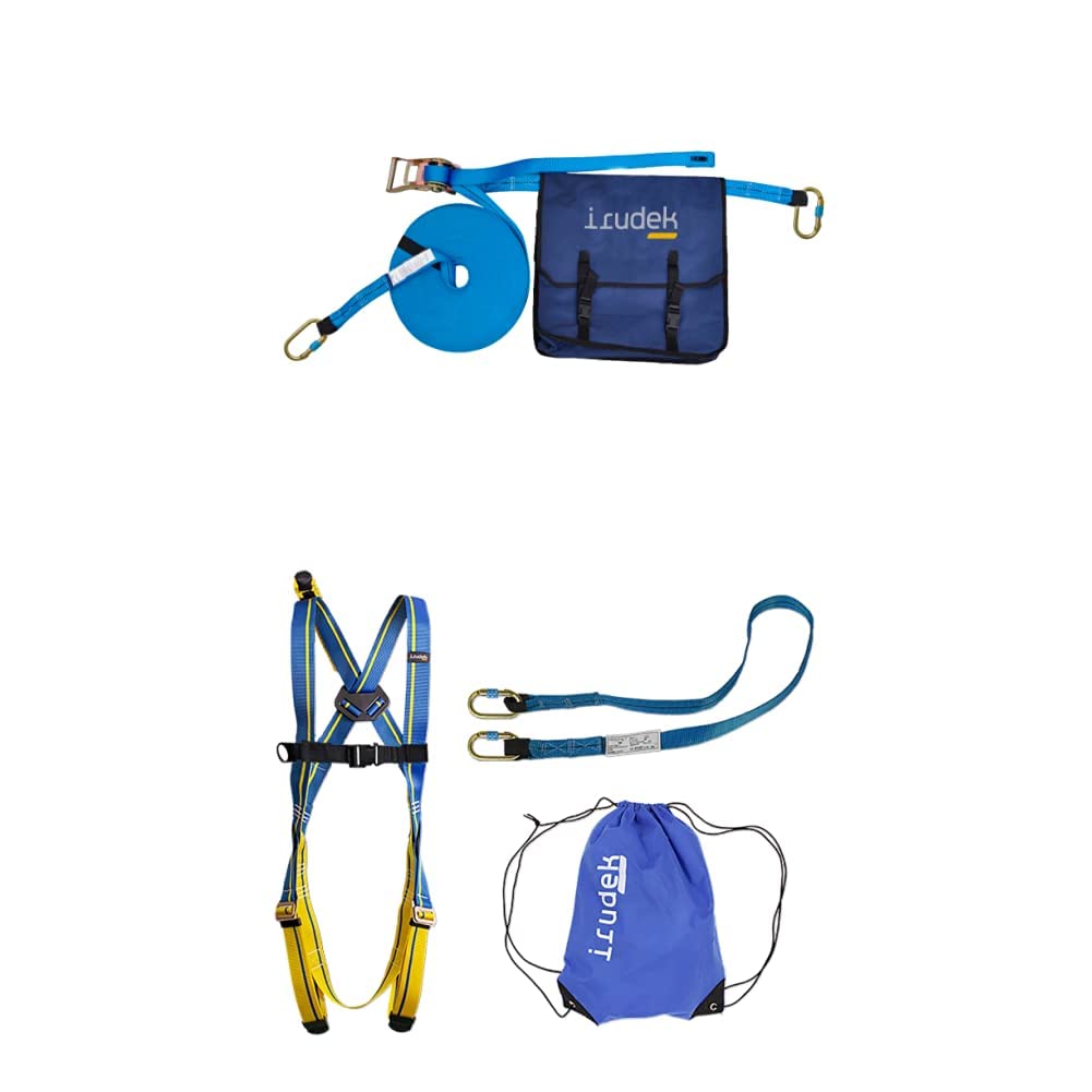 Irudek X2 Línea de vida portátil, azul + Himalaya Eco - Sistema de retención