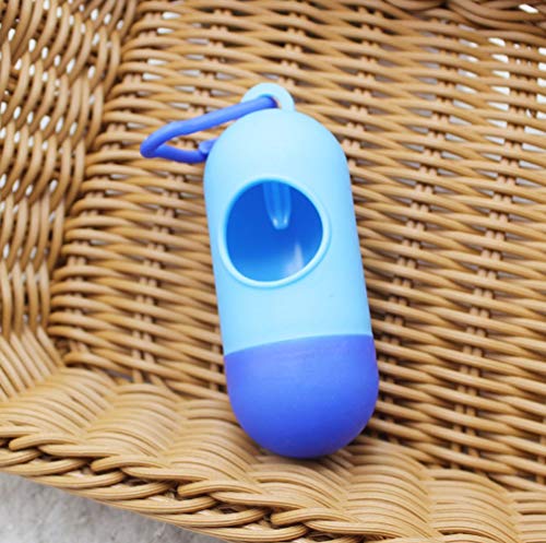 Image of Portable Plastic Diaper odor bags Disposal Bags Roll With Plastic Box Cover (Blue)