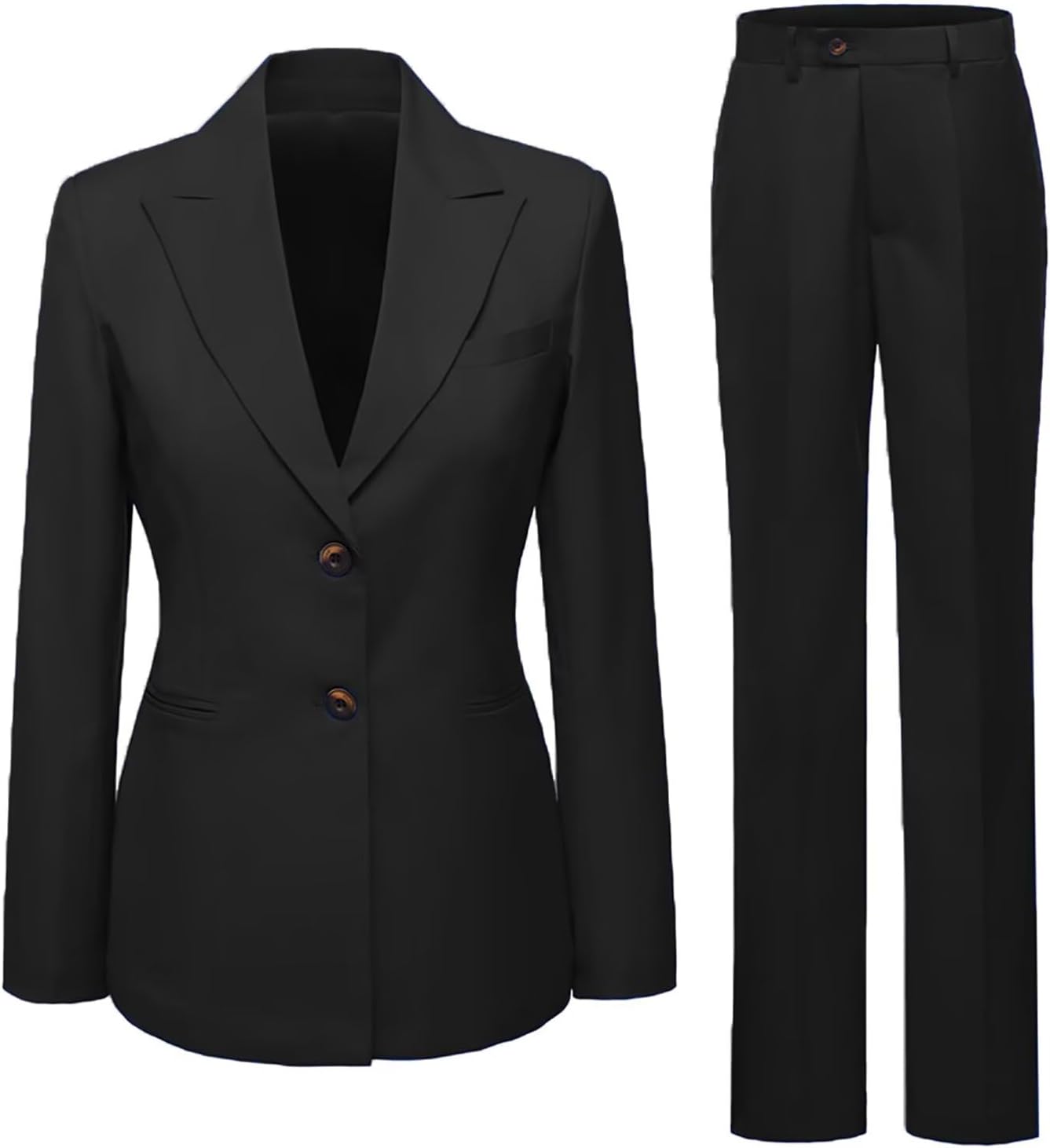 2 Piece Womens Tuxedo Suit Set Formal Office Business Work Jacket Suit
