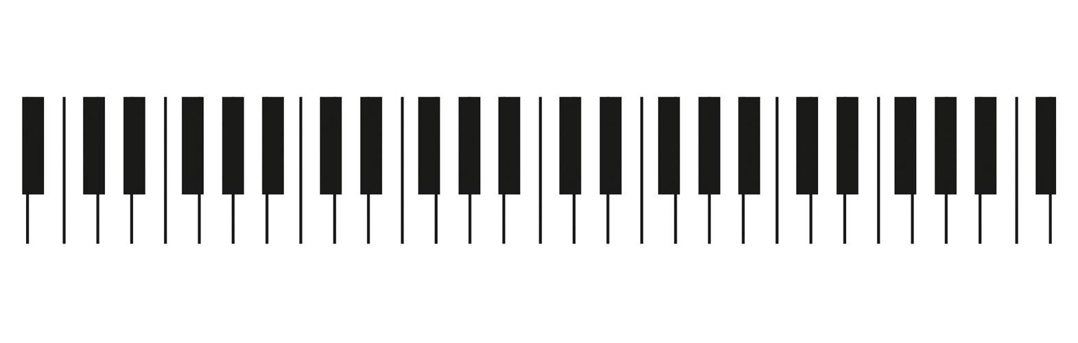 Ursus 59090030 Masking Tape, approx. 30 mm x 10 m Piano Keys Colourful
