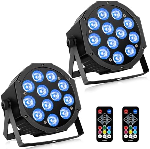 Amazon.com: 36LEDs RGB Par Lights 2 Pack - 36W LED Par Can Lights Sound ...