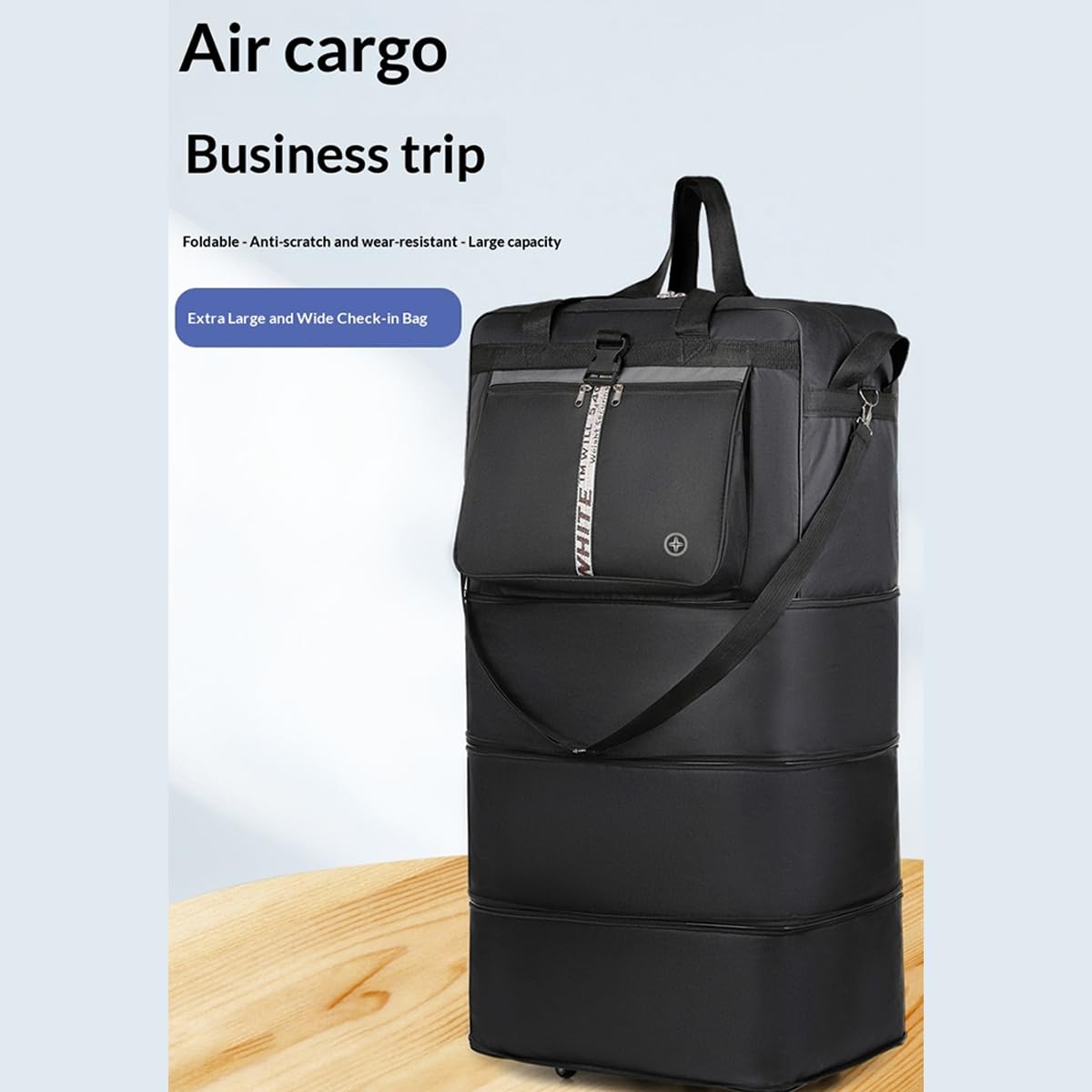Borsa da viaggio espandibile Pack Smart con tecnologia a ruota girevole Valigia pieghevole Borsoni di grande capacità con ruote Valigie mobili