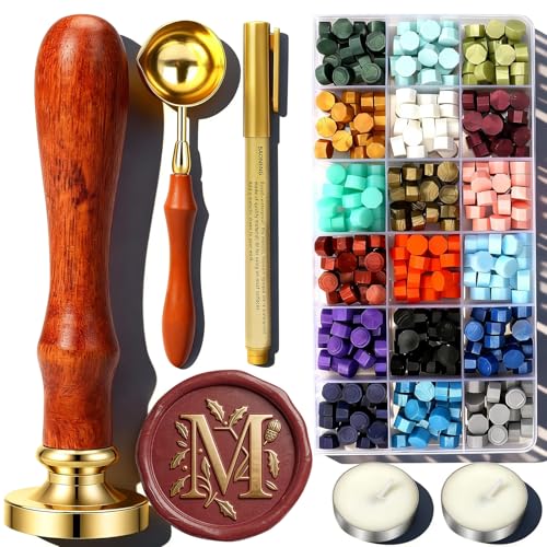 M Wax Seal Stamp Kit, TEKGERLU 360 PCS 18 Colors...