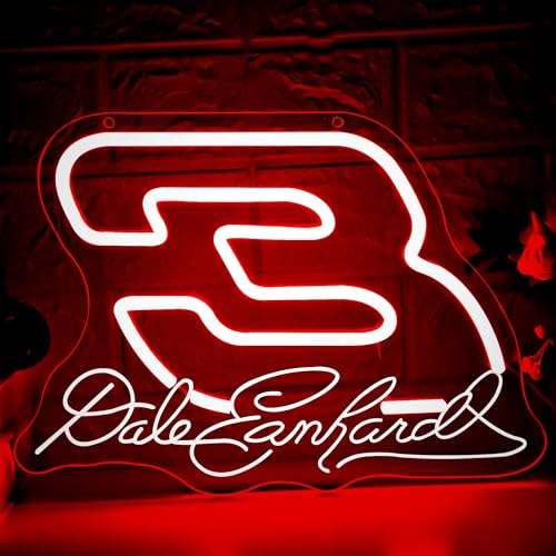 Image of Racing Neon Sign for Wall Decor Dimmable Race Car Neon Light Suitable for Man Cave Room Decor Legend Sign Light Up for Bedroom Party Playroom Birthday Gift for Fans Size12.9 * 9.2In(P234)