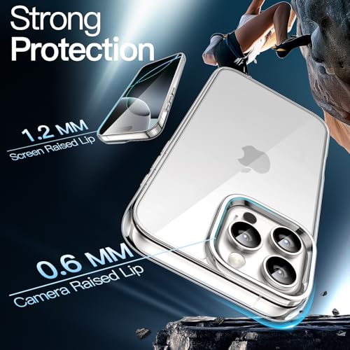 Image of JETech Cover Case for iPhone 16 Pro 6.3-Inch, Non-Yellowing Phone Bumper Cover, Anti-Scratch Clear Back (Clear)