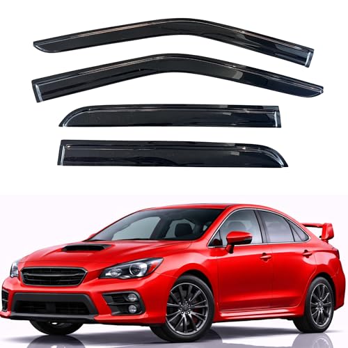 Image of KPY Rain Guards Fit for 2015-2021 Subaru WRX, Out-Channel Window Visors Vent Wind Deflectors 4PC, Car Accessories for 15-21 WRX