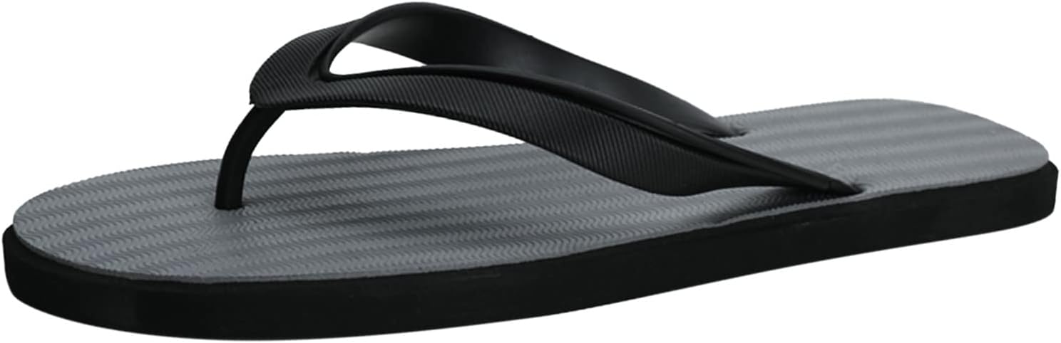 Men's Flip Flops Waterproof Flip Flops with Toe Separator Bath Slippers Breathable Flip Flops Comfortable Slippers Quick Drying Slippers Washable Slider Holiday Slippers, gray, 10 UK